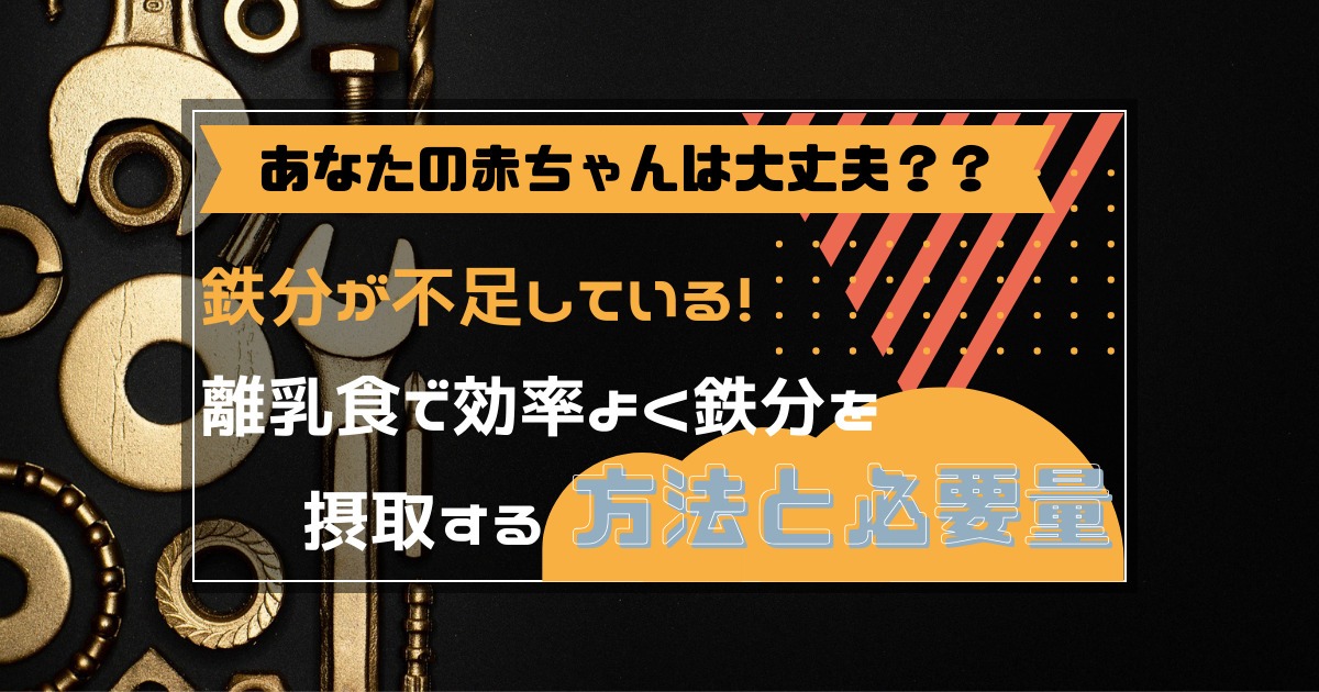 あなたの赤ちゃんは大丈夫？？鉄分が不足している！離乳食で効率よく鉄分を摂取する方法と必要量